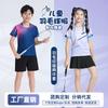 Unisex Quick-Dry Badminton Set Short Sleeve Sportswear Running Tennis Pickleball Athletic Outfit