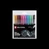 Set of 12 Gel Pencils - Sakura - Gelly Roll Metallic Shiny - Assorted Colors - Gel Ink - Non-refillable