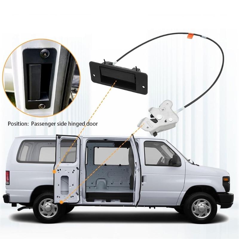 Heavy Duty Secure Car Rear Door Hinge Locking Mechanism Suitable for E150 E250 E350 1992-2009 6C2Z15264A01AA Direct Fit