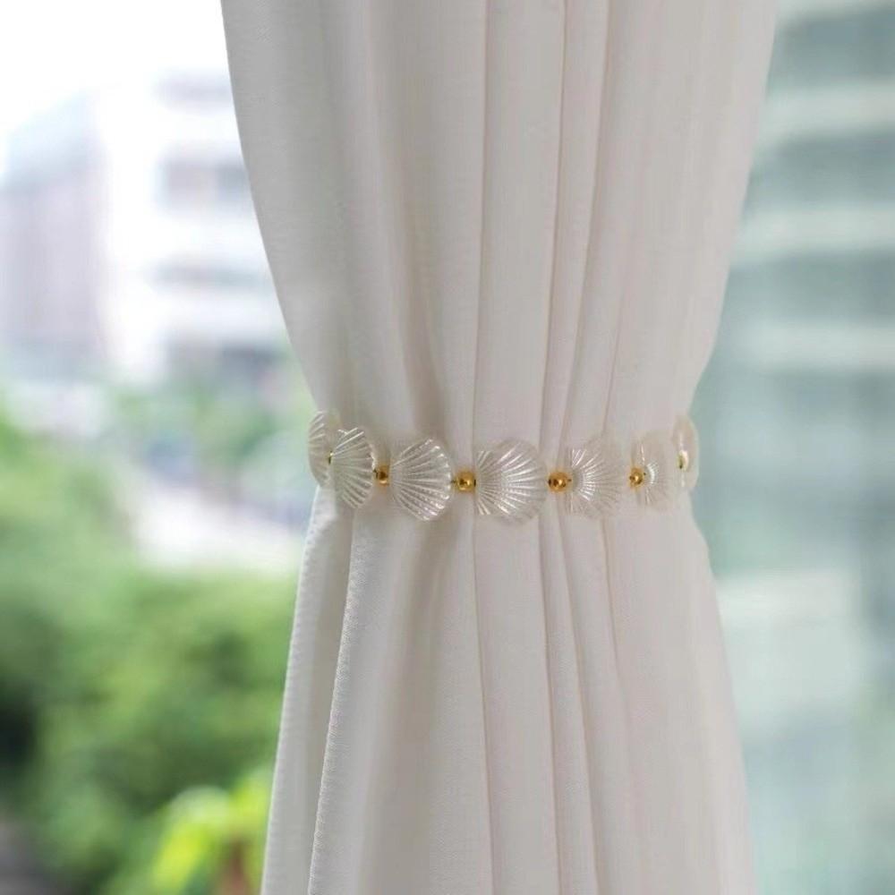 2 PCS Beautifully Shell Curtain Tieback Elegant Rose Curtains Tie Rope Curtain Straps  Homestay