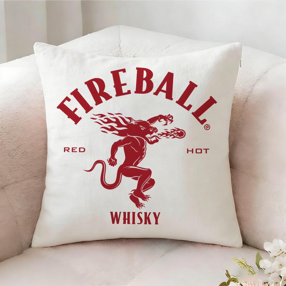 Fireball Cinnamon Whisky Pillow Case Pillowcase, Double-sided Printed, Sofa Cushion, Bedroom Headboard Pillow