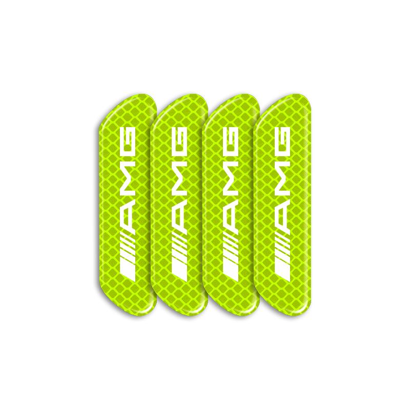 4PCS/set Car Reflective Safety Strip Stickers For Mercedes Benz AMG GLE GLS GLC CLA GLB ML C500 C200 C300 W204 W206 W205 W212 W203