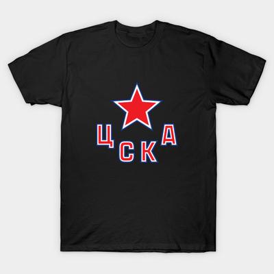 Herren Schwarzes Print-T-Shirt Super Großes T-Shirt cska No-Cut Transferpapier Druck Baumwoll-T-Shirt