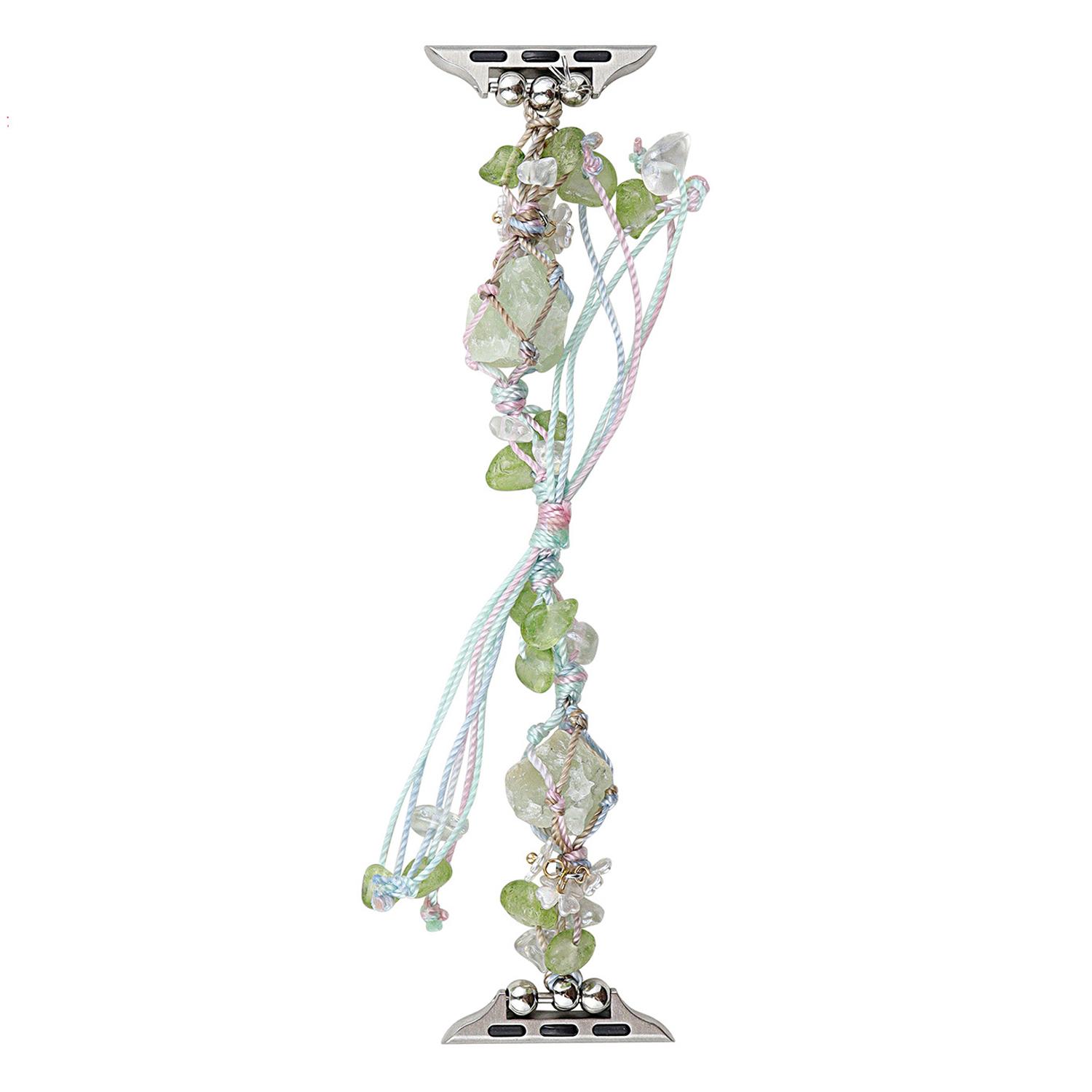 

Ремінець-шнурок для Apple Watch 10 46mm/Ultra 2/Ultra 49mm/9 8 7 45mm/SE (2023) SE (2022) SE 6 5 4 44мм/3 2 1 42мм Кольоровий Камінь Мотузковий Ремінець Green