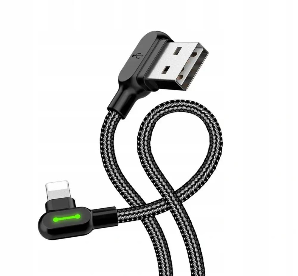 Mcdodo Ca-4673 Angled Usb-A / Lightning Cable 1.8 Black Led 1 Pc