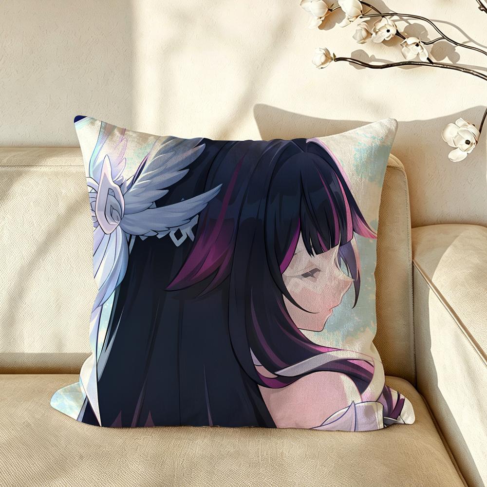 Game GGenshinIImpact Cushion Cover Pillow Case Antidustmite Pillowcase Silky Short Plush Sofa Cushion Cover hot