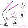 Four-Head LED Plant Growth Light with USB Timer and Full Spectrum Dimming