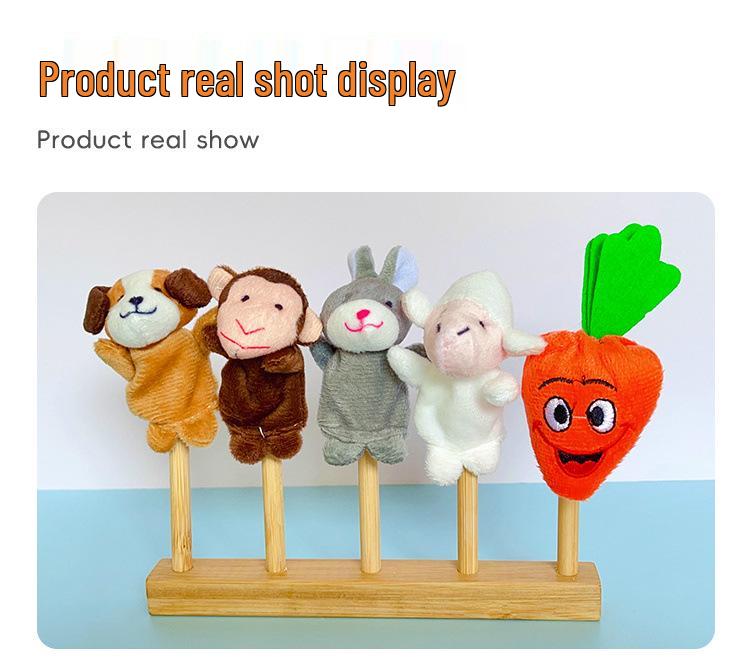 Animal Finger Puppet Display Rack for Kindergarten and Dollhouse Language Areas