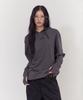 Fingerhole Hooded Long Sleeve Charcoal