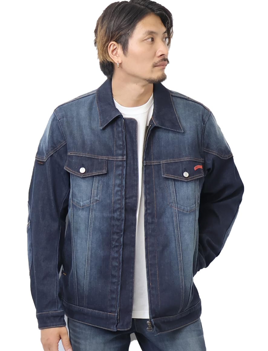 

Edwin KBWG01 Dark Blue Motorcycle Denim Size L Men s Jacket, темно-синий