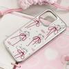 Japan and South Korea Ins Long Bow Bear Is Suitable for Apple 16/17 Mobile Phone Case iPhone14 Water Condensation 13 Electroplating 15 Sets