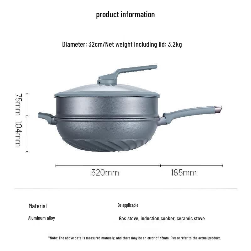 ASD Magic Stone 2nd Generation Blue Diamond Non-stick Wok