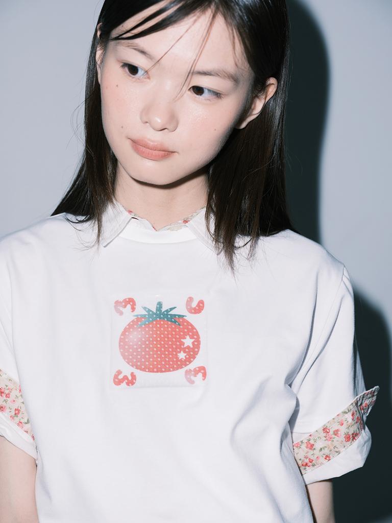 Mueum Glitch Tomato T-Shirt (White)