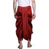 Manyavar Mens Maroon Art Silk Solid Dhotis