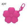 Handbag Hanging Keychain Silicone Flower Lipstick Holder Keychain, Portable Lip Balm Carrier for Pendant Backpack Handbag, Travel Gloss Women