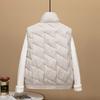 Winter Short Vest Women's Loose Cotton Vest Solid Color Stand Collar Vest Coat.