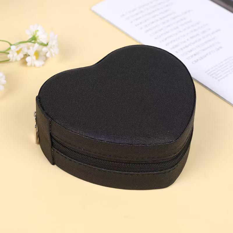 

Heart-Shaped PU Leather Jewelry Storage Box for Stud Earrings - Portable and In Stock 12*11*5cm