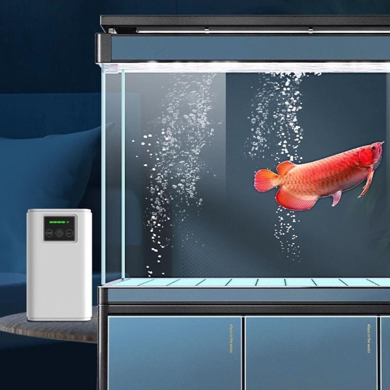 Tysta Utomhusluftpumpar för Akvarier USB-laddning Akvarier Syrepump ABS Låg Ljudnivå Design Syrepump för Fiske