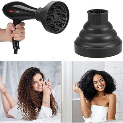 Hair Diffuser Attachment for Hair Dryer Travel Collapsible Portable Diffuser for Curly Hair Women Airflow Attachment Salon Home Use with Nozzle 4-5cm