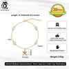 ORSA JEWELS Natural Freshwater Pearl and Starfish 925 Silver Chain Ankelt for Women Summer Holiday Anklets Jewelry SA74