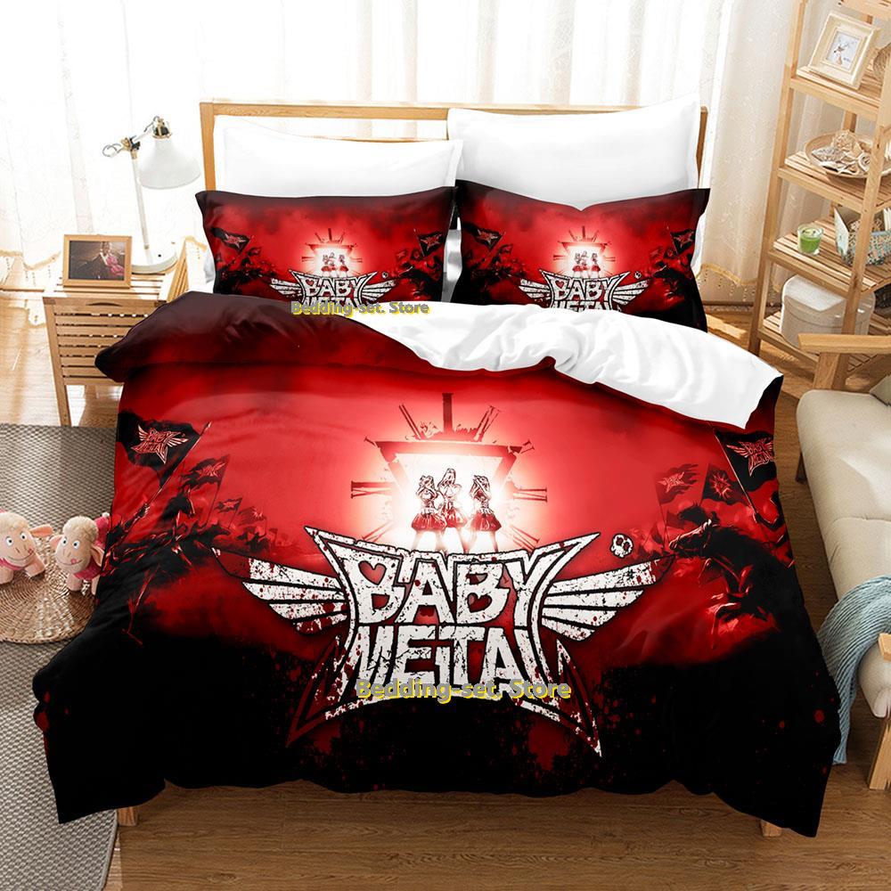 Comforter Babymetal Band Bedding Set Single Twin Full Queen King Size Bed Set Adult Kid Bedroom Three-Piece Suits 3D Anime Bed Sheet