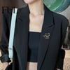 Bag Accessory Pin Women Brooch Hollow Fox Decor Stainless Exquisite Anti-slip Wear-resistant Anti-oxidation Jewelry Coat Collar Hat Scarf Decoration