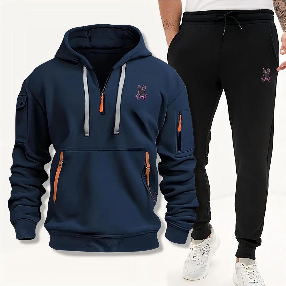 

2024 Cross border Осень/Зима Новый Модный, Повседневный, Свободный, Универсальный Спортивный Комплект Для Мужчин Молодежная Тенденция XXXL