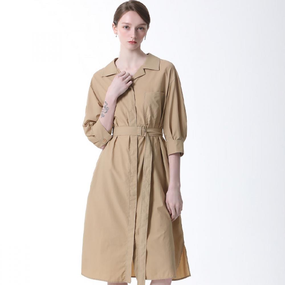 

She S Miss Платье-рубашка с открытым воротником Цена 268 000 вон Khaki (KH)/55