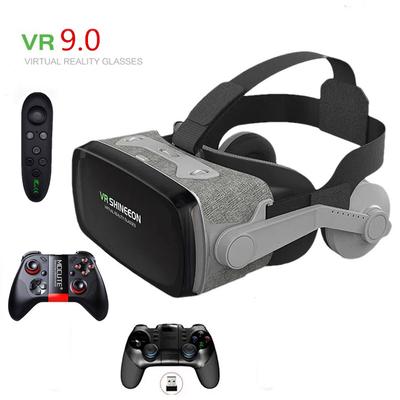 Óculos 3D VR, Óculos VR de Realidade Virtual Montados na Cabeça para Experiência Imersiva de Videogame, Adequados para Smartphones