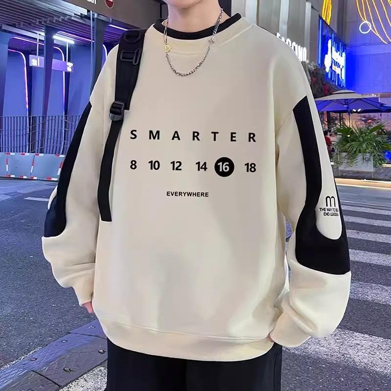 

Мужской теплый модный большой размер тяжелый свитер мягкая высококачественная ткань дизайн свитера с круглым вырезом свободный повседневный спортивный с длинным рукавом базовая рубашка 8XL абрикосовый