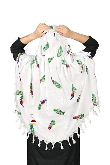 AKEEVA ladies face protection cotton scarf, protection from uv rays, scarf of cotton, cotton face mask for summer, white hijab for girls, two wheele