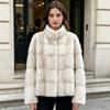 Winter new chinchilla imitation mink coat women's stand-up collar jacket young imitation mink fur