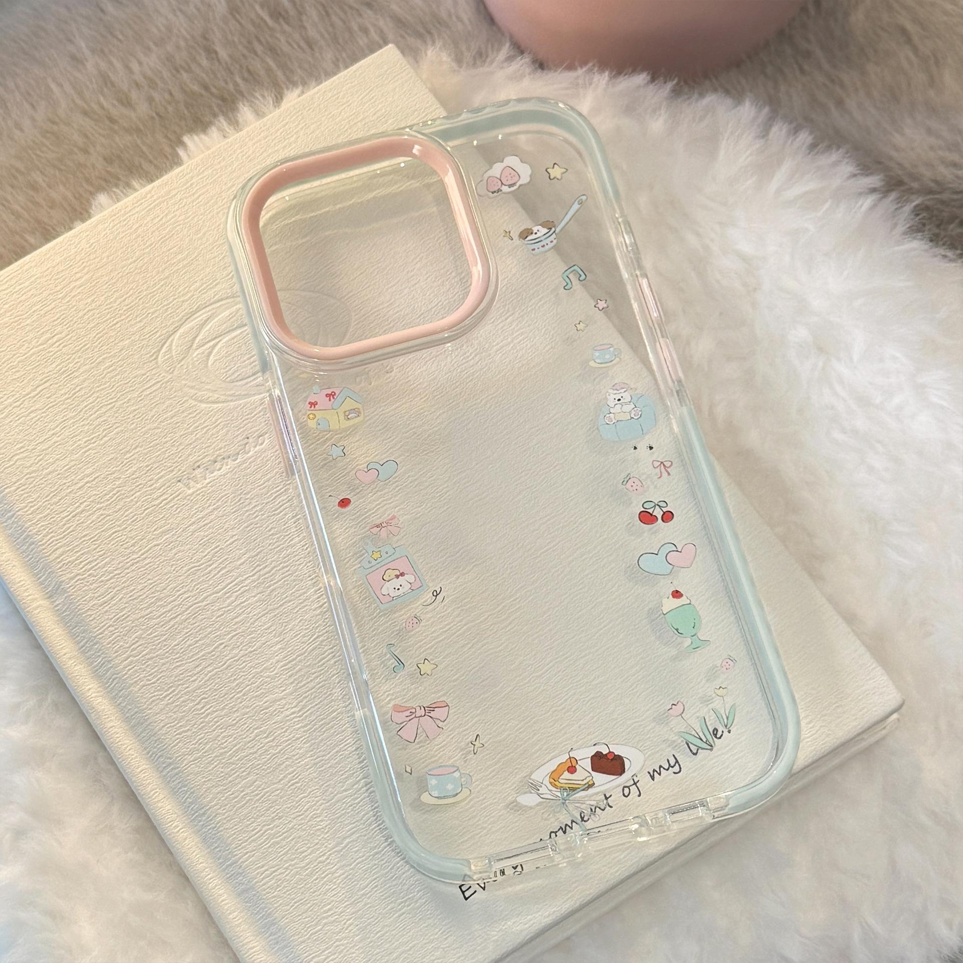 

Nightcap Puppy Stand for IPhone16promax for Apple 17 Phone Case 15For14 Transparent Cartoon 13 Hanging Chain 11 6.1