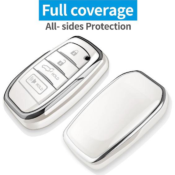 Tukellen for Toyota Key Fob Cover Soft TPU Full Protection Key Case fit for 2025-2026 Camry 4Runner -2026 Venza, Land Cruiser, Grand Highlander,