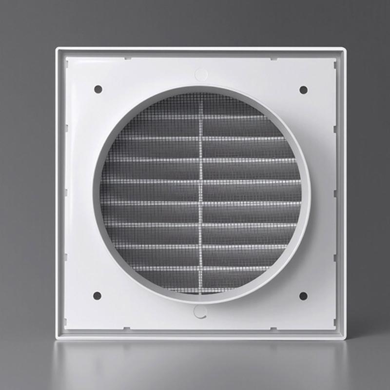 Square Diffuser Ducting Ventilation Cover with Screen Mesh Air Vent Cover for Bathroom Office Kitchen Ventilation