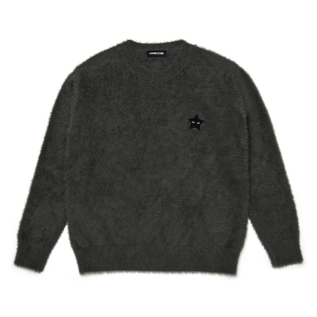STARRYEYED Angora Fur Knit (Charcoal)
