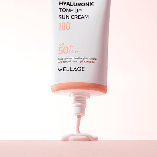 WELLAGE Real Hyaluronic Tone Up Sonnencreme 100 SPF 50+ PA++++ 50ml