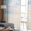 Beach Sand Sky Sun Tulle Curtains for Living Room Kitchen Bedroom Sheer Tulle for Cafe Hotel Modern Home Decor