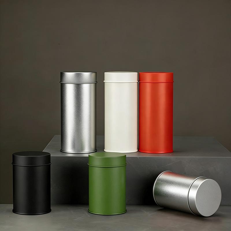 Tea Tin Canister Stainless Steel Coffee And Tea Canister With Airtight Double Lids Loose Leaf Tea Storage Container Kitchen Cup