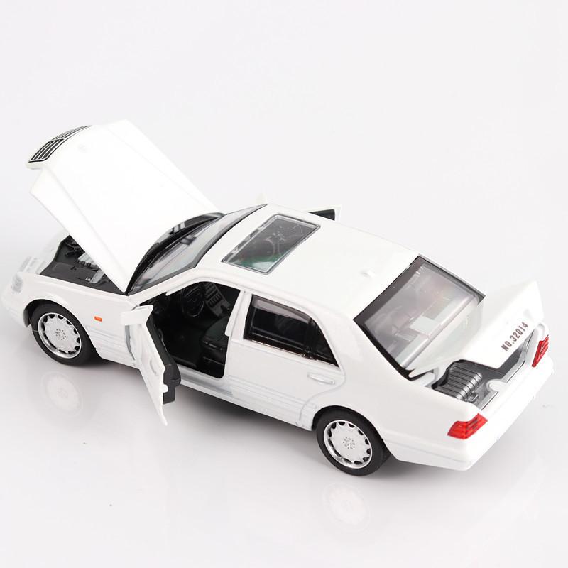 Mercedes-Benz S W140 1:32 Alloy Model Car Sound Light Pull-back Light Sound Alloy Vehicle Model For Children Boy