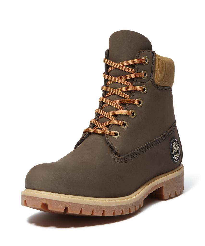 Timberland (Men'S) Premium 6-Inch Lace Waterproof Boots - Dark Brown Nubuck: Olive / A2P6W-A4J