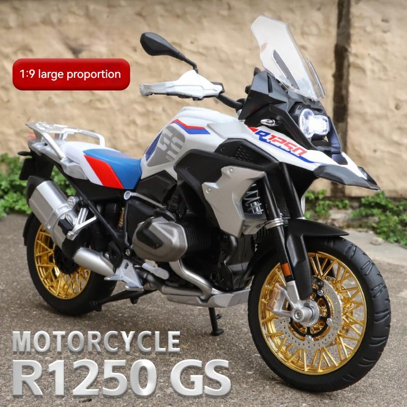 1/9 Scale BMW R1250 GS Adventure Alloy Diecast Metal Model Motorcycle Sound & Light Model Toy Gift with Boyfriend Children Present Kid