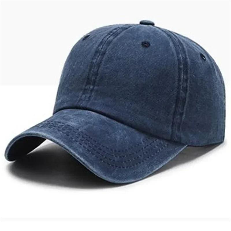 Baseball Cap Washed Denim Men Women Snapback Hat Vintage Hip Hop Caps Solid Color Hat Bone Casquette Outdoor Casual Sport