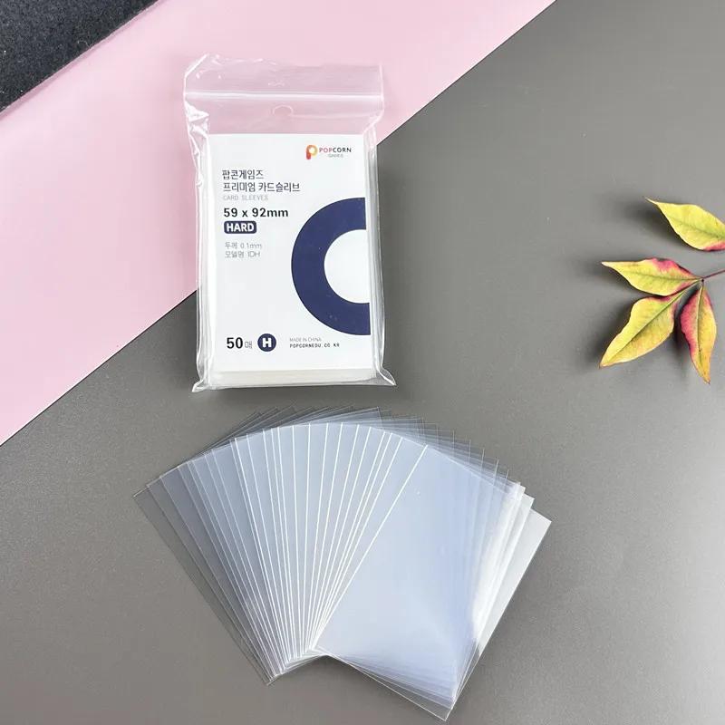 50 Pieces Card Film Protective Film Transparent Card Holder CPP Album Binder Suitable for Camera Storage Album Protection