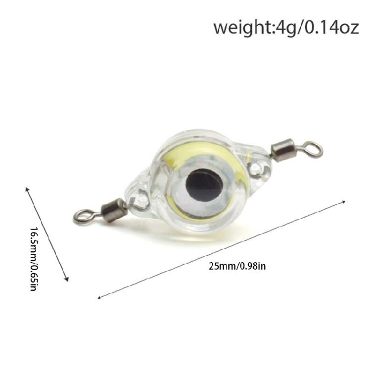 Underwater Flasher Light Fish Eye Baits Lure Lamp Attractant Lamp Portable Fishing Gear Accessory LED Fishing Lure Light
