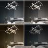 2 Rectangular Chandeliers and Hanging Lamps Pendant Luxury Chandelier Light for Living Room