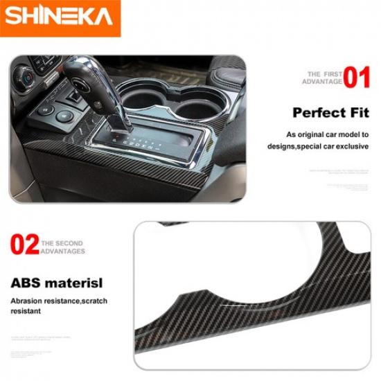 Gear Shift Panel Trim Decor Cover For Ford F150 Raptor 2009-2014 Carbon Fiber