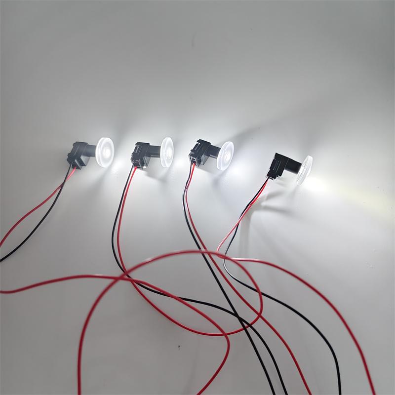 4pcs white light bright 12V Car door bowl light concealed tallation door handle light LED
