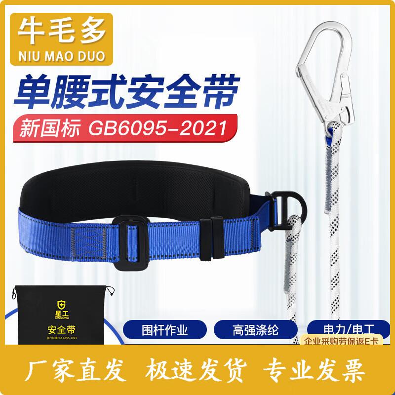 Single Waist Safety Harness with 2m Lanyard