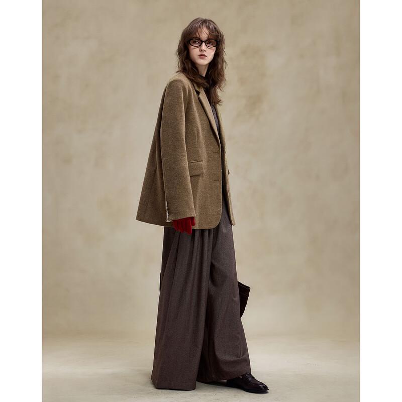 Demana Wollmischung Tweed-Blazer für Damen